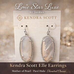 Kendra Scott Elle Drop Earrings Ivory MOP Pavé | Elevated Classic Boutique